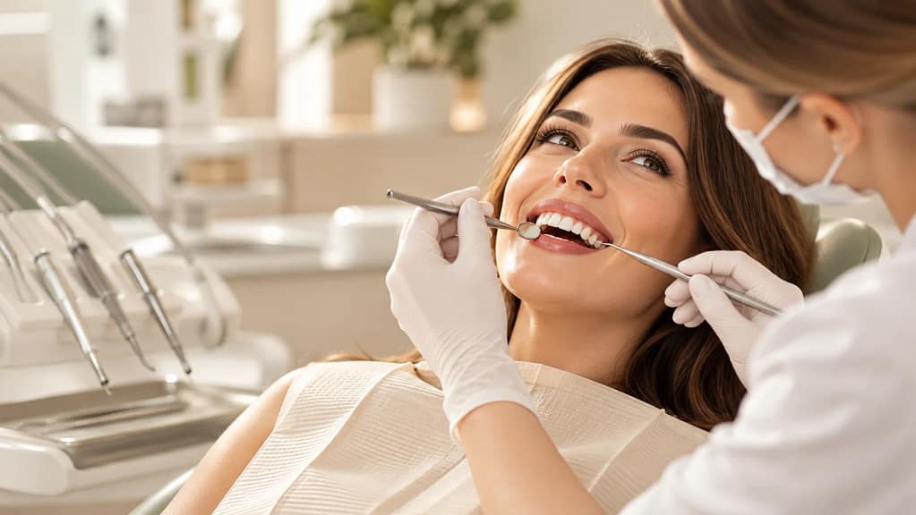 Pisanie Jak często chodzić do dentysty – pacjentka podczas kontroli stomatologicznej